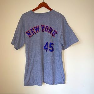 Men New York Mets  Martinez 45 Gray Shirt/ Size:Large L